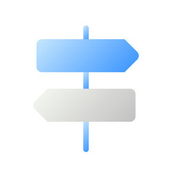 signposts pointing in different directions flat vector