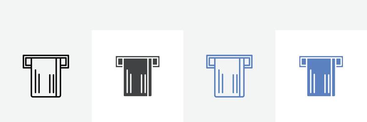 atm insert card icon set use for web ui or app vector image
