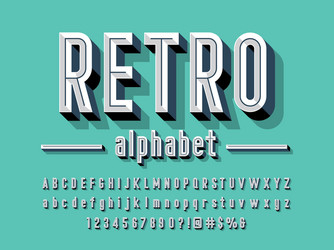 chisel font vector image
