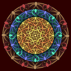 decorative design element with a circular vector image