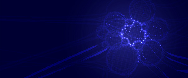 neural network concept connected cells with links vector image