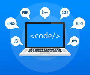programming web development concept code vector image