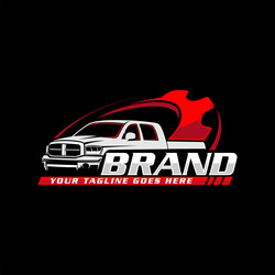 Rugged Offroad Truck Logo Vector Image