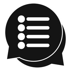speech bubble with checklist icon showing survey vector image