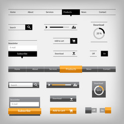 Web Navigation Elements vector image