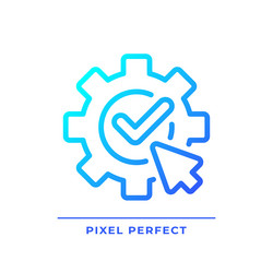 Apply settings pixel perfect gradient linear icon vector