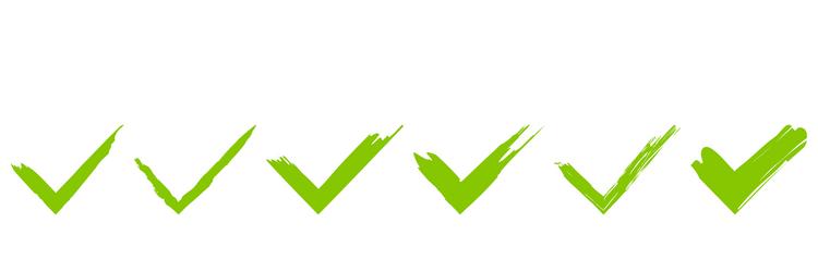 check mark and x set icon simple web buttons vector image