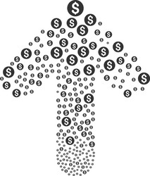forward cursor arrow composition with coin vector image