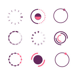 web loader progress interface load element sign vector image