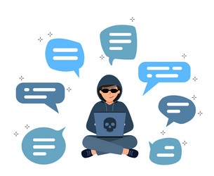 a bubble with written text hacker is sitting vector image