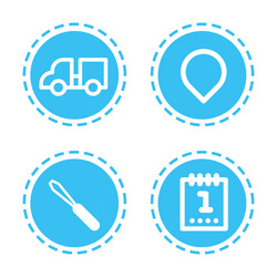 set different mobile app icons web applications vector image
