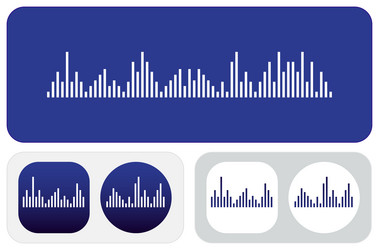 sound wave eq equalizer icons and widget design vector image
