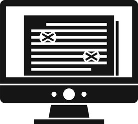 storytelling computer editor icon simple style vector image