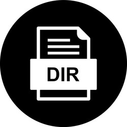 dir file document icon vector image