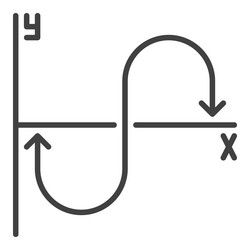 mathematical function or graph analysis curve vector image