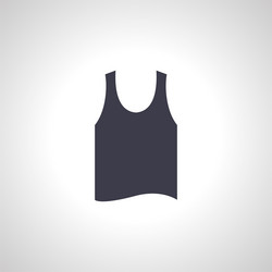 Singlet sleeveless shirt icon vector