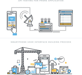 API Development Concepts vector image
