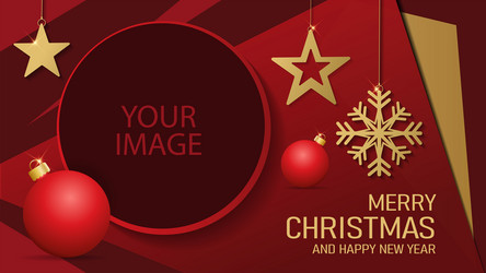 Christmas and happy new year sale banner vector