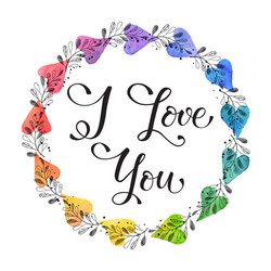 i love you card Vector Image