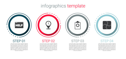 set browser help location with clock checklist vector image