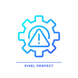setup error pixel perfect gradient linear icon vector image