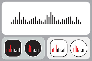 sound wave eq equalizer icons and widget design vector