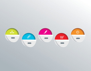 time line design can be used for workflow layout vector image