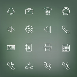 white thin line icons set for web and mobile vector image