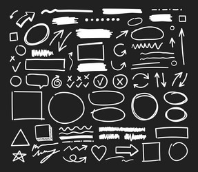 Hand drawn doodle design elements drawn Royalty Free Vector