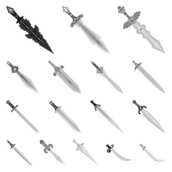 isolated object sharp and blade sign vector image
