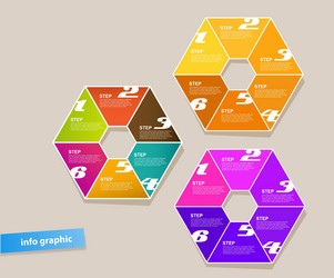set of infographic objects with numbers vector image