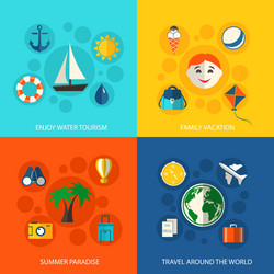 summer travel vacation concept vector