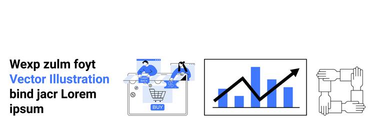 e-commerce success highlighted by data analytics vector image