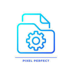 file management pixel perfect gradient linear icon vector image