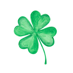 Four-leaf shamrock clover icon Royalty Free Vector Image