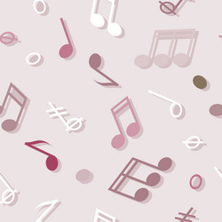 seamless abstract background with notes vector image