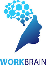 Human Brain Concept Logo vector image