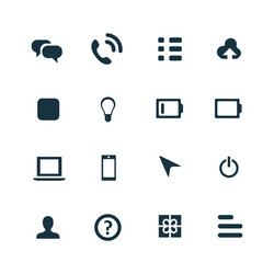 Ui outline for web and mobile icons set vector