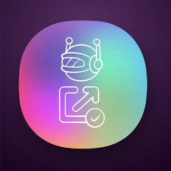 Backlink checker bot app icon website vector