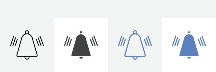 bell icon set use for web ui or app vector image