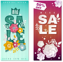 big sale vertical banners vector