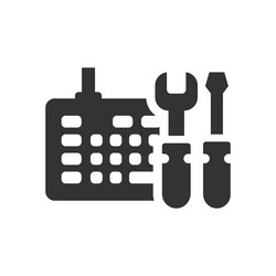 coding rebuild icon vector image