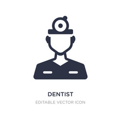 dentist icon on white background simple element vector image
