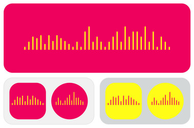 sound wave eq equalizer icons and widget design vector image