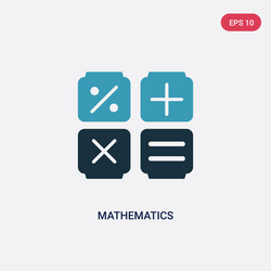 Two color mathematics icon from signs concept vector