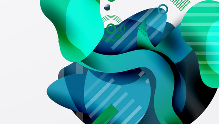 abstract background - lines circles and liquid vector image