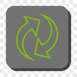 refresh arrows rounded square button vector image