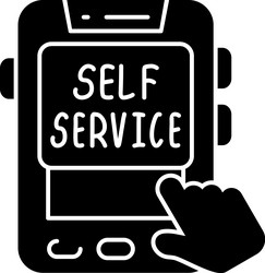 Self-Service Kiosk Icon Vector Image