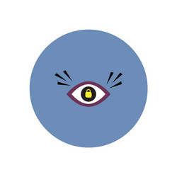 Stylish icon in color circle eye problems vector