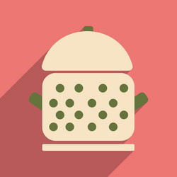 flat with shadow icon and mobile application vector image